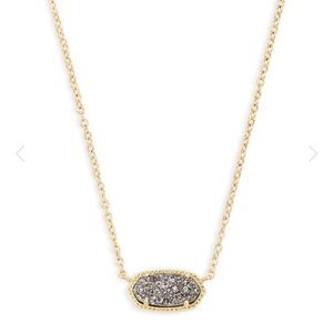 Kendra Scott Elisa Gold Necklace In Platinum Drusy